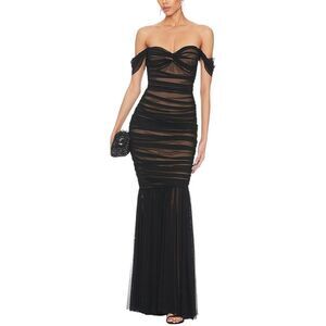 Alma King Womens  Off-Shoulder Maxi Dress